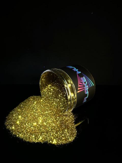 Copos de metal de oro estándar de 24 k de 0,015