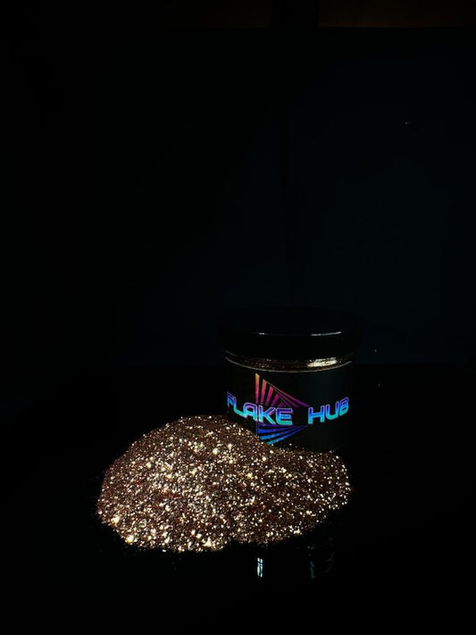 .008 Mini Lucky Penny en cuivre avec flocons métalliques