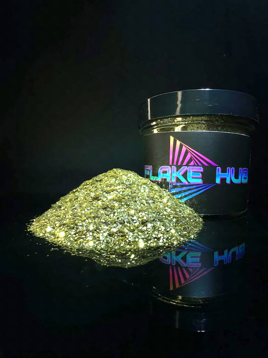 .008 mini 14k gold metal flake